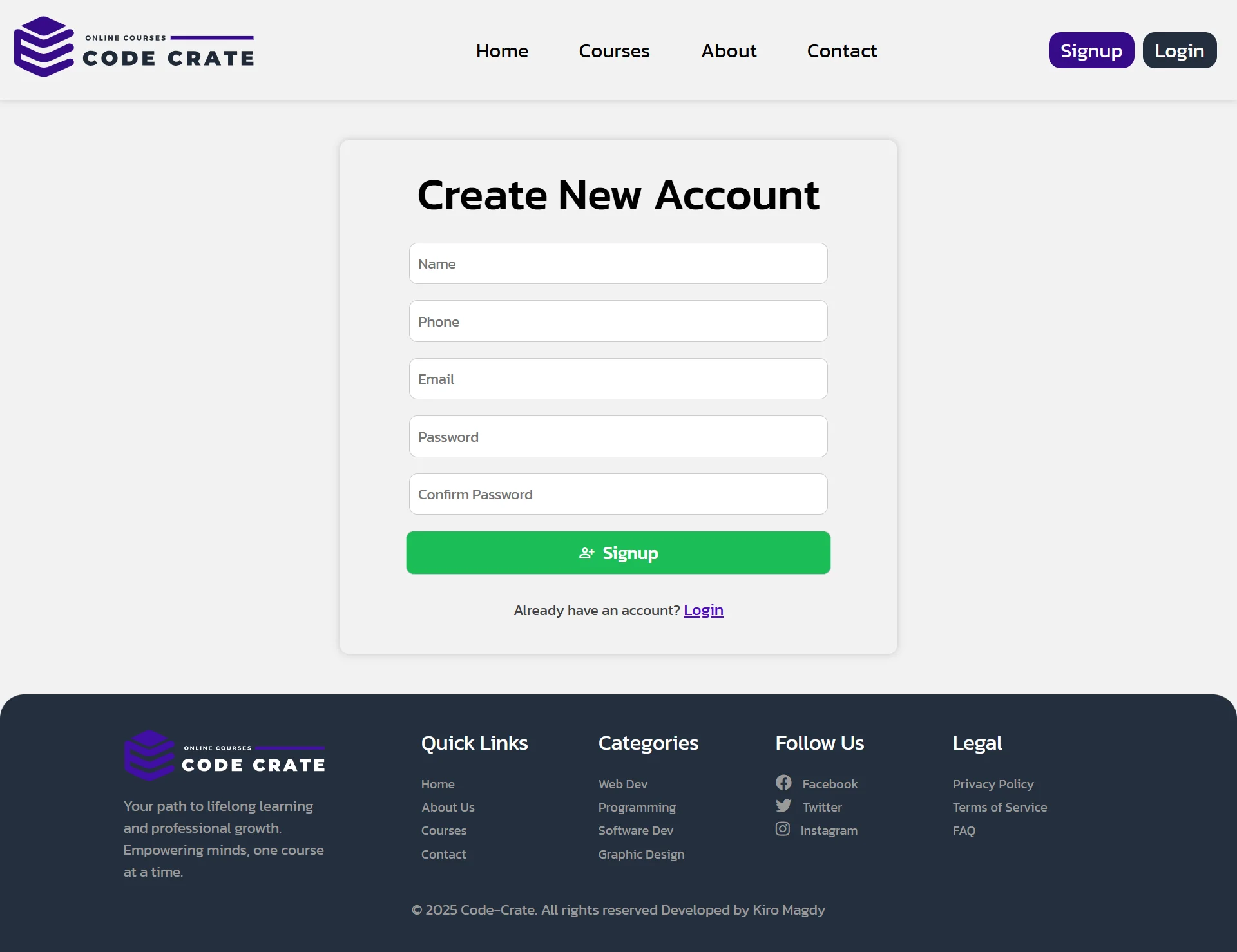 Sign Up